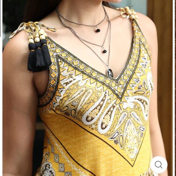 Soft Surroundings Paisley Boho Cotton Sleeveless Dress Medium - Picture 2 of 14